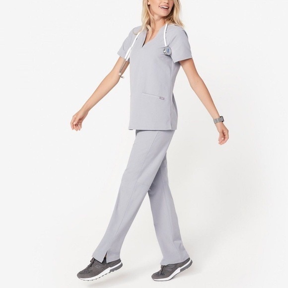 FIGS womens cement casma three pocket scrub top SMALL - Picture 5 of 5